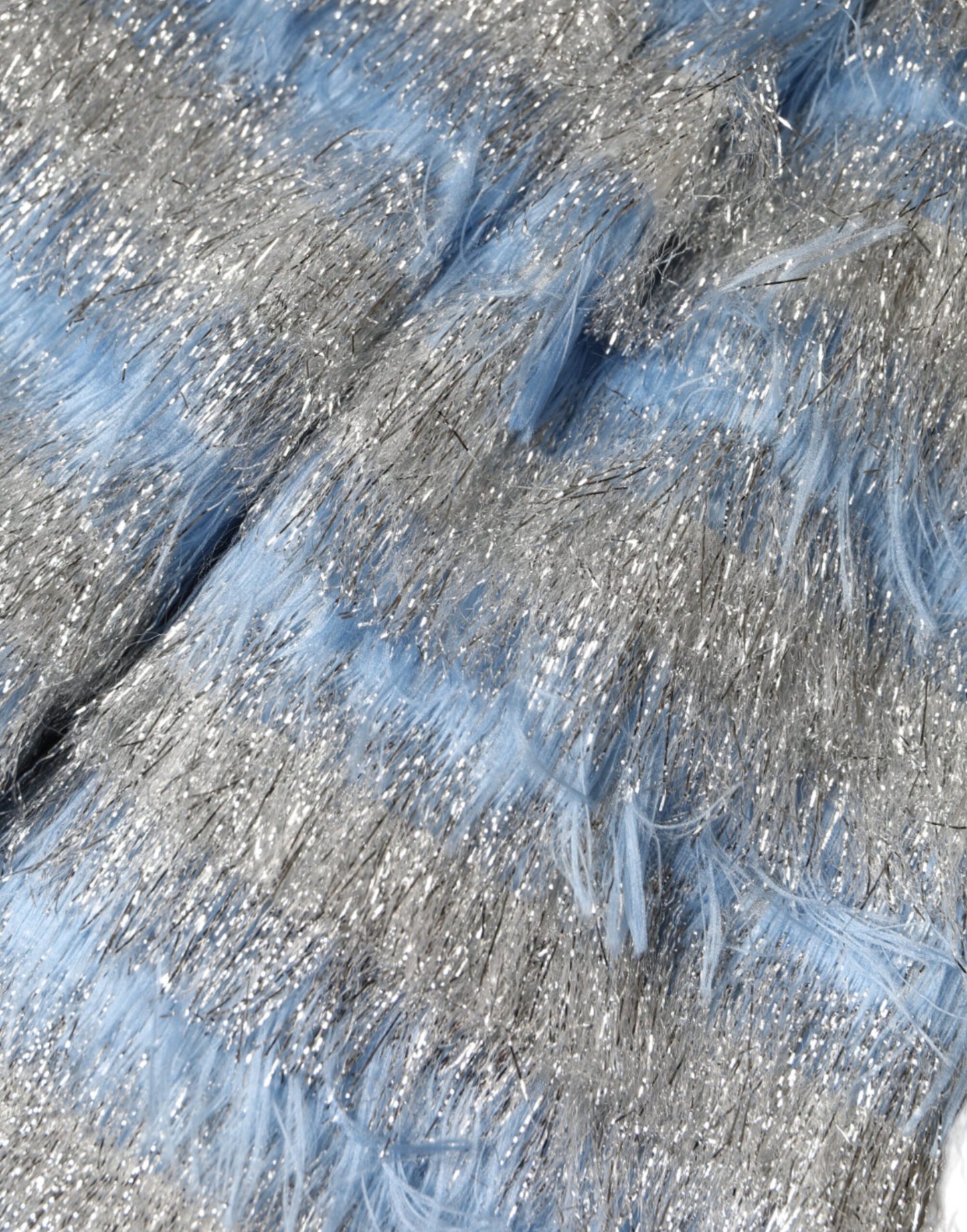 Light Blue Silver Jacquard A-line Midi Dress-Dolce & Gabbana-LabelTerrace.com