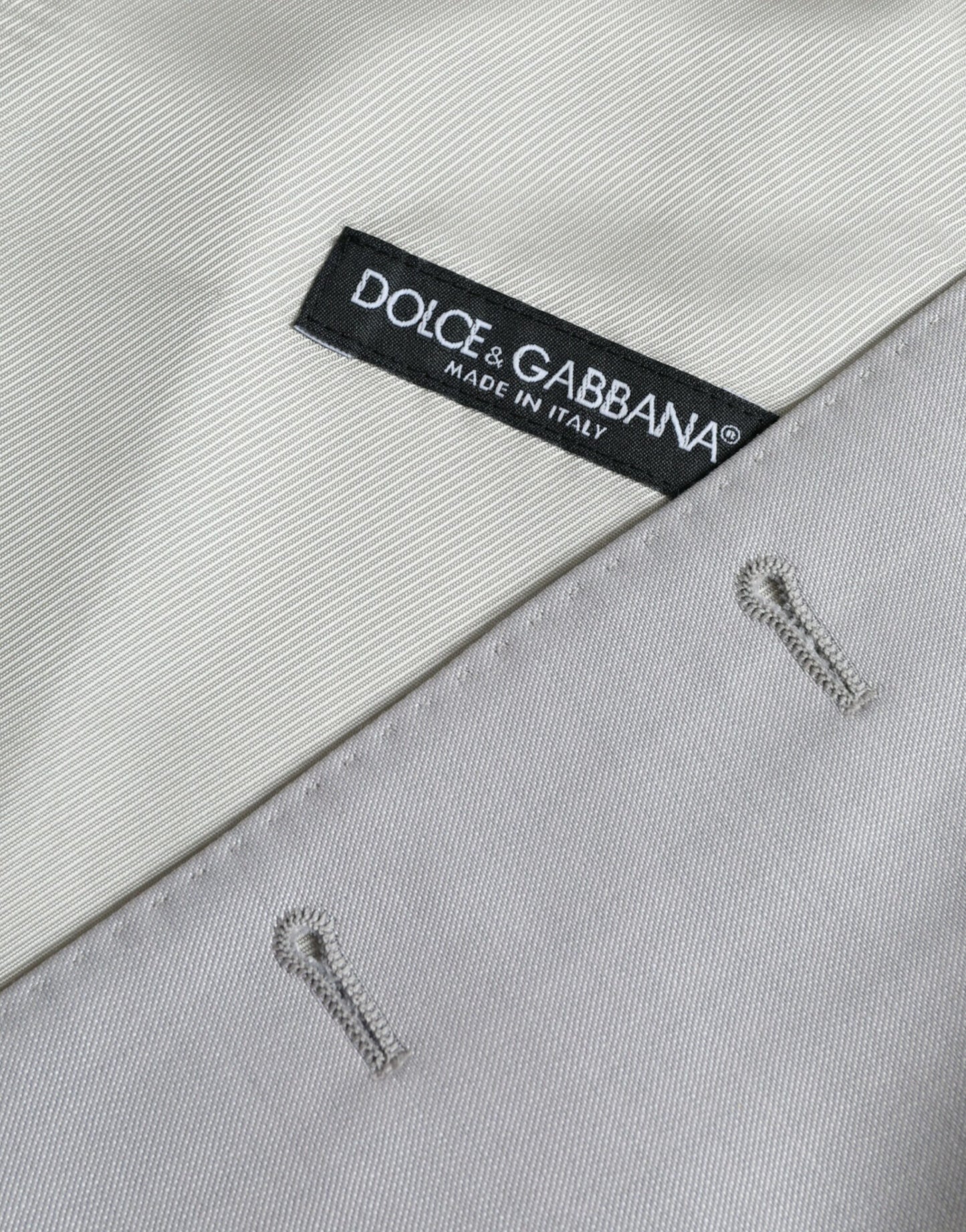 Light Gray Wool Formal Dress Waistcoat Vest-Dolce & Gabbana-LabelTerrace.com