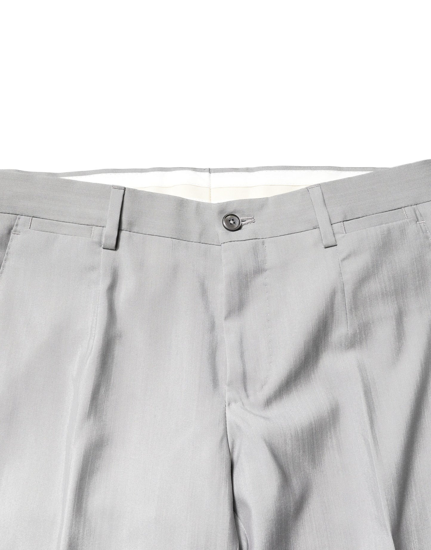 Light Gray Wool GOLD 2 Piece Formal Suit-Dolce & Gabbana-LabelTerrace.com