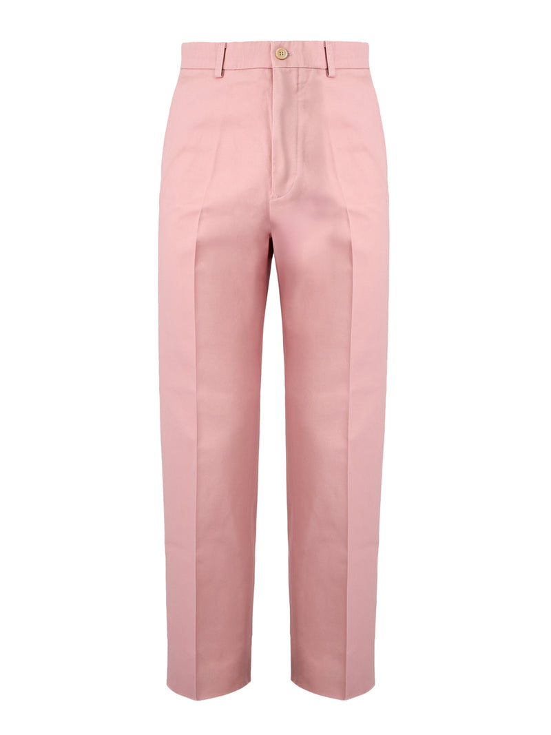 Light Pink Cotton Pants-Gucci-LabelTerrace.com