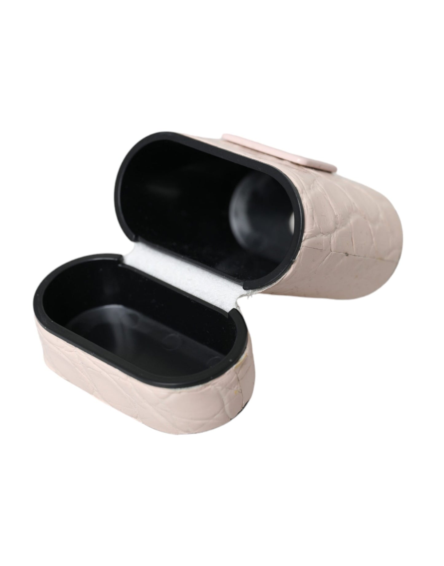 Light Pink Leather Metal Logo Plaque Airpods Case-Dolce & Gabbana-LabelTerrace.com