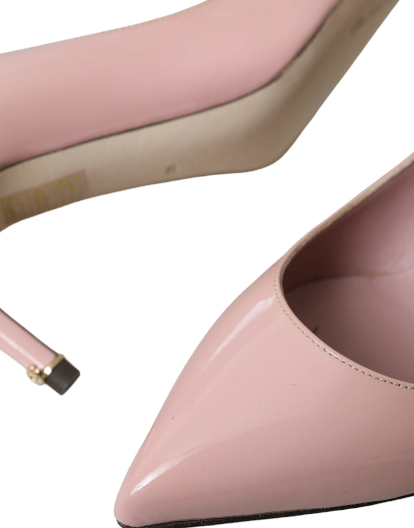 Light Pink Patent Leather Heels Pumps Shoes-Dolce & Gabbana-LabelTerrace.com