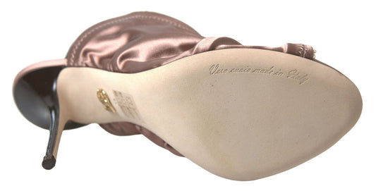 Light brown Slingback Corset Style Fastening stiletto heels-Dolce & Gabbana-LabelTerrace.com