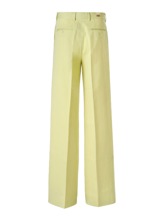 Lime Yellow Polyester Pants-Gucci-LabelTerrace.com