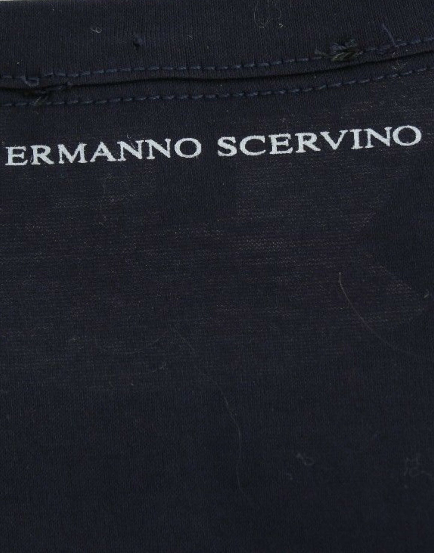 Lingerie Blue Crewneck Cotton Logo T-shirt-Ermanno Scervino-LabelTerrace.com
