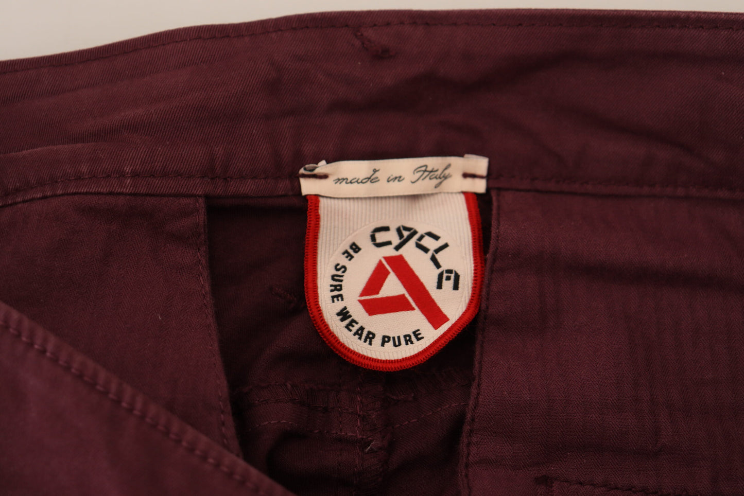 Maroon Cotton Stretch Skinny Casual Men Pants-CYCLE-LabelTerrace.com