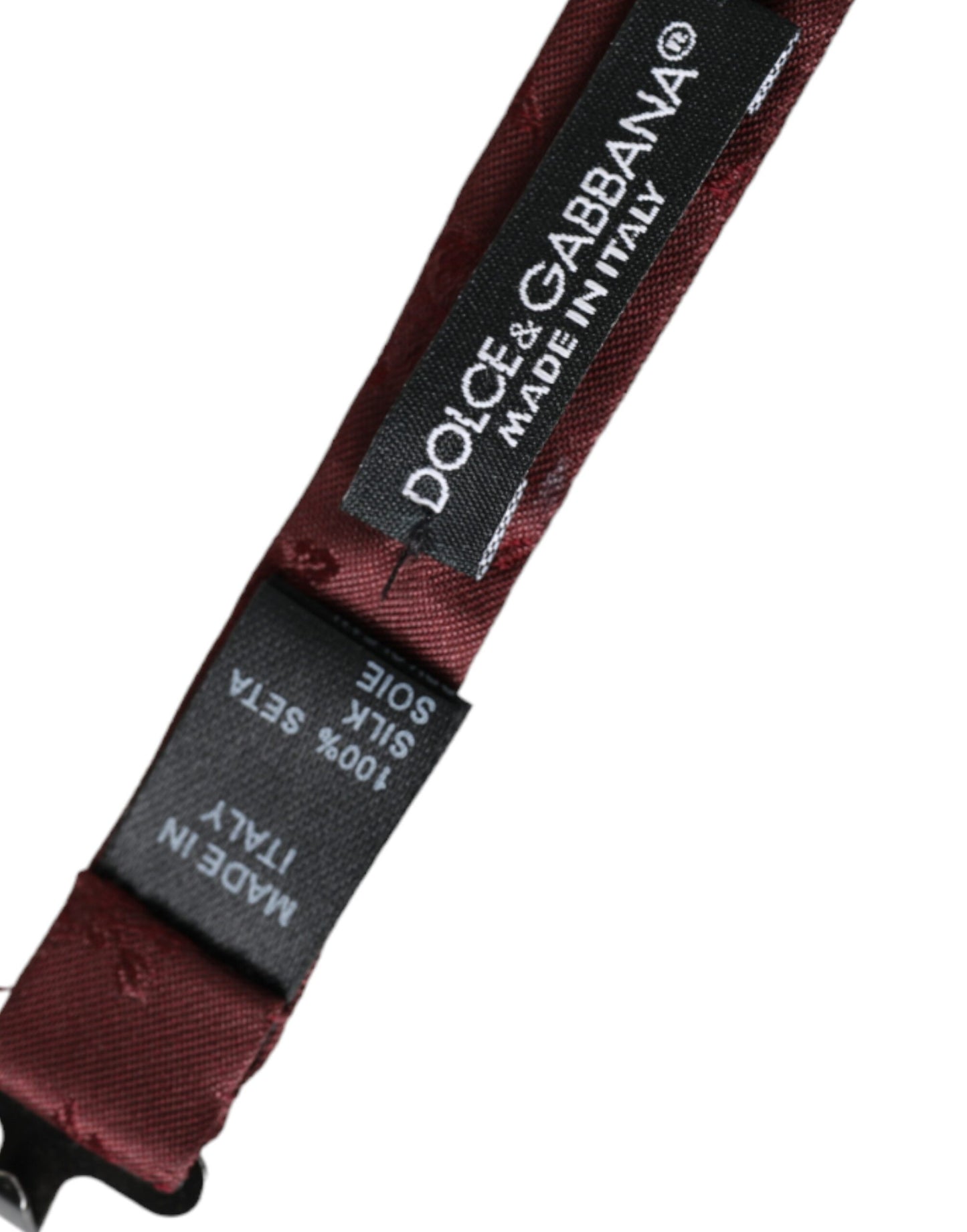 Maroon Floral Silk Adjustable Neck Men Bow Tie-Dolce & Gabbana-LabelTerrace.com