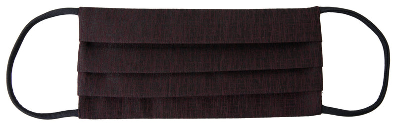 Maroon Pleated Elastic Ear Strap Face Mask-Dolce & Gabbana-LabelTerrace.com