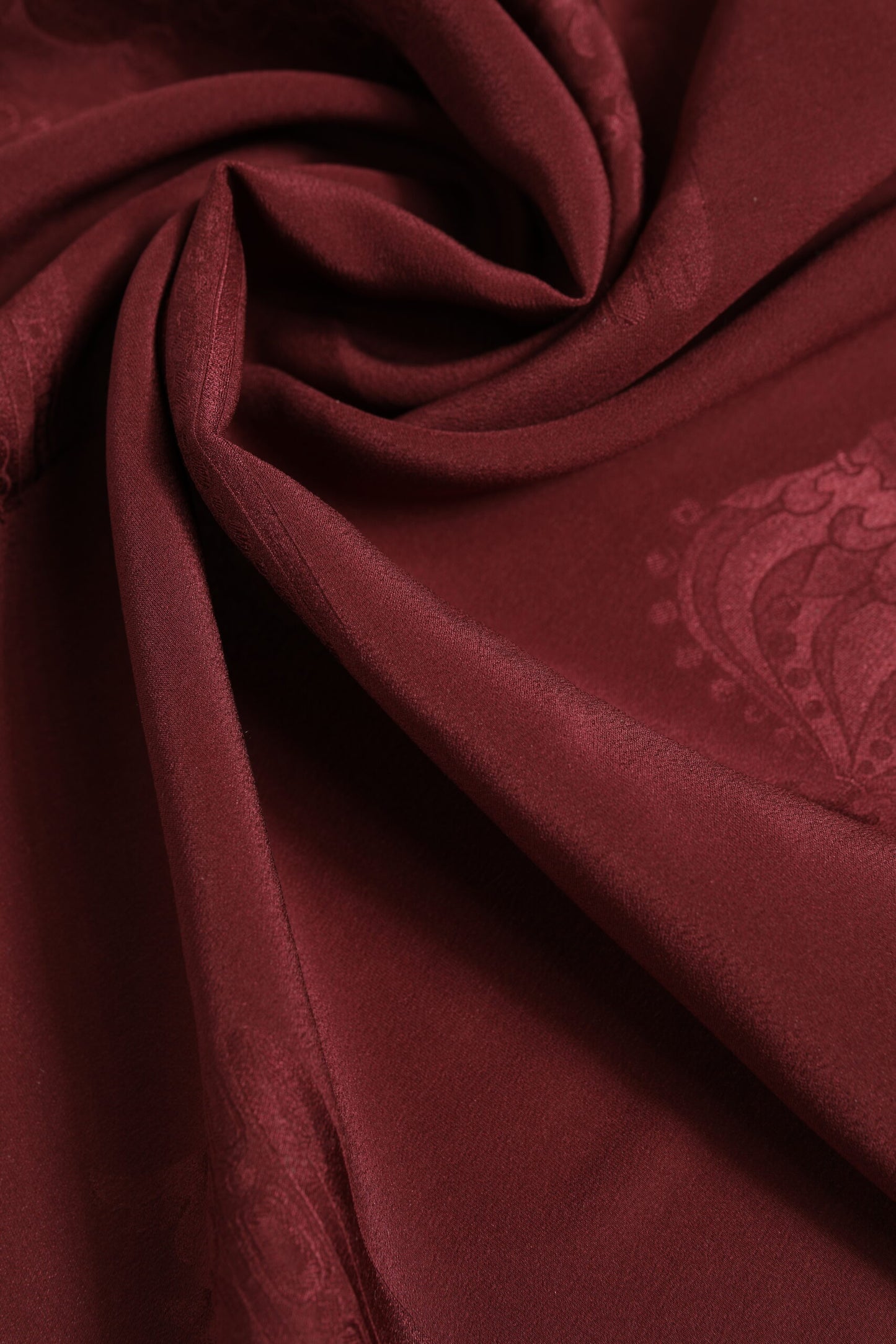 Maroon Silk Crown Square Men Foulard Scarf-Dolce & Gabbana-LabelTerrace.com