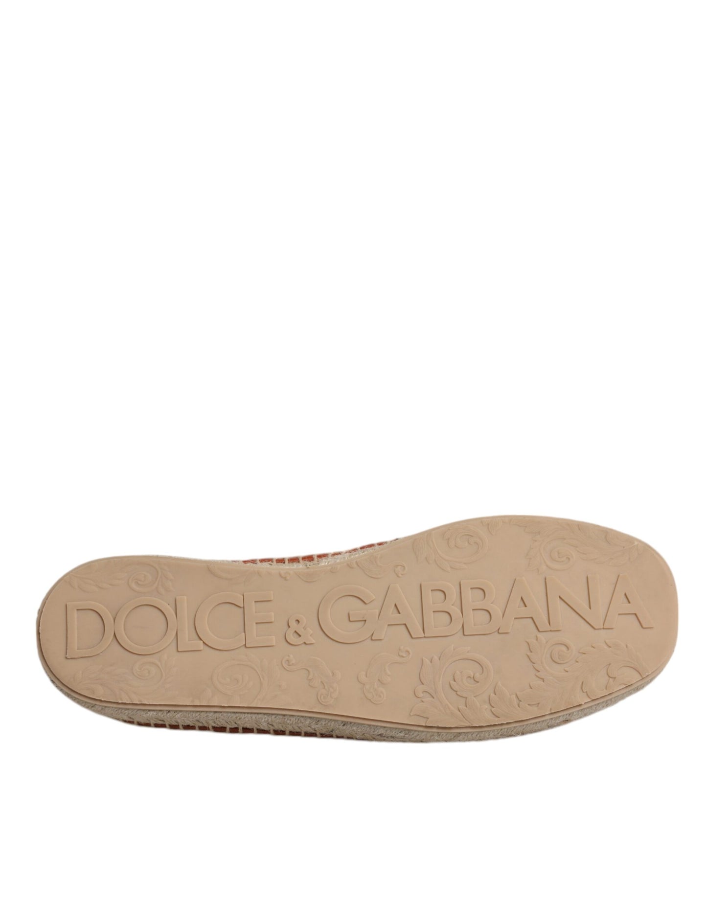 Maroon Woven Leather Men Espadrille Shoes-Dolce & Gabbana-LabelTerrace.com