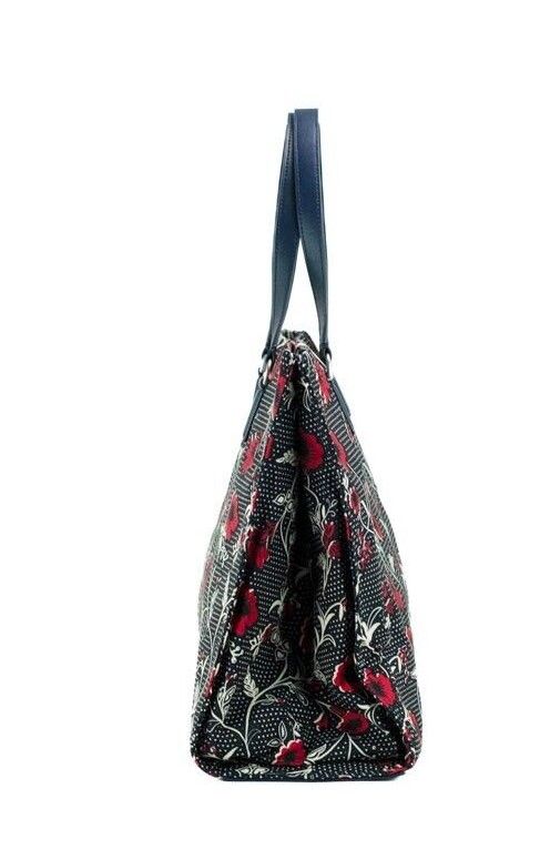 Medium Nylon Retro Batik Print Shoulder Tote Handbag-Tory Burch-LabelTerrace.com