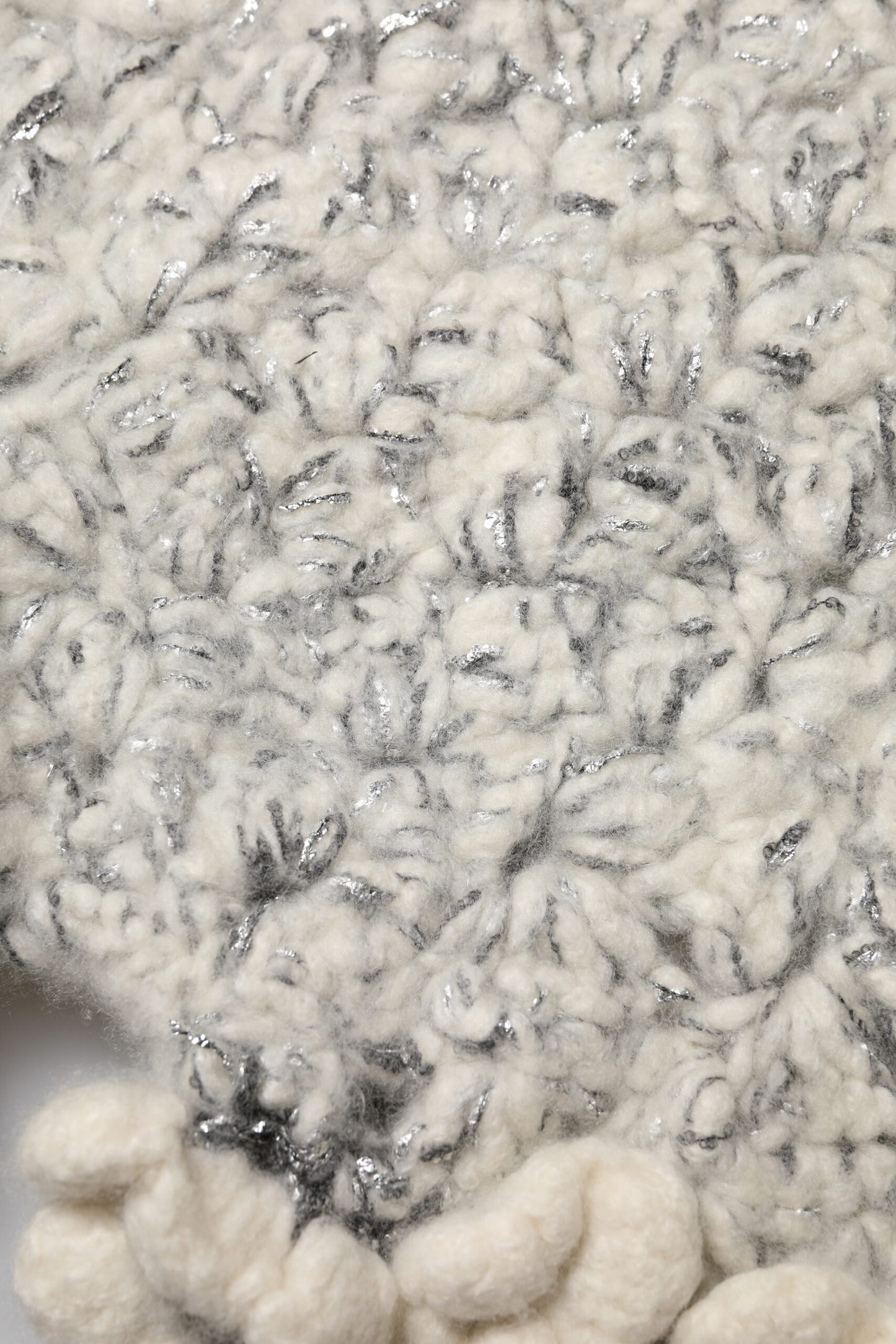 Metallic Bouclé Knit Cashmere Ruffled Shorts-Dolce & Gabbana-LabelTerrace.com