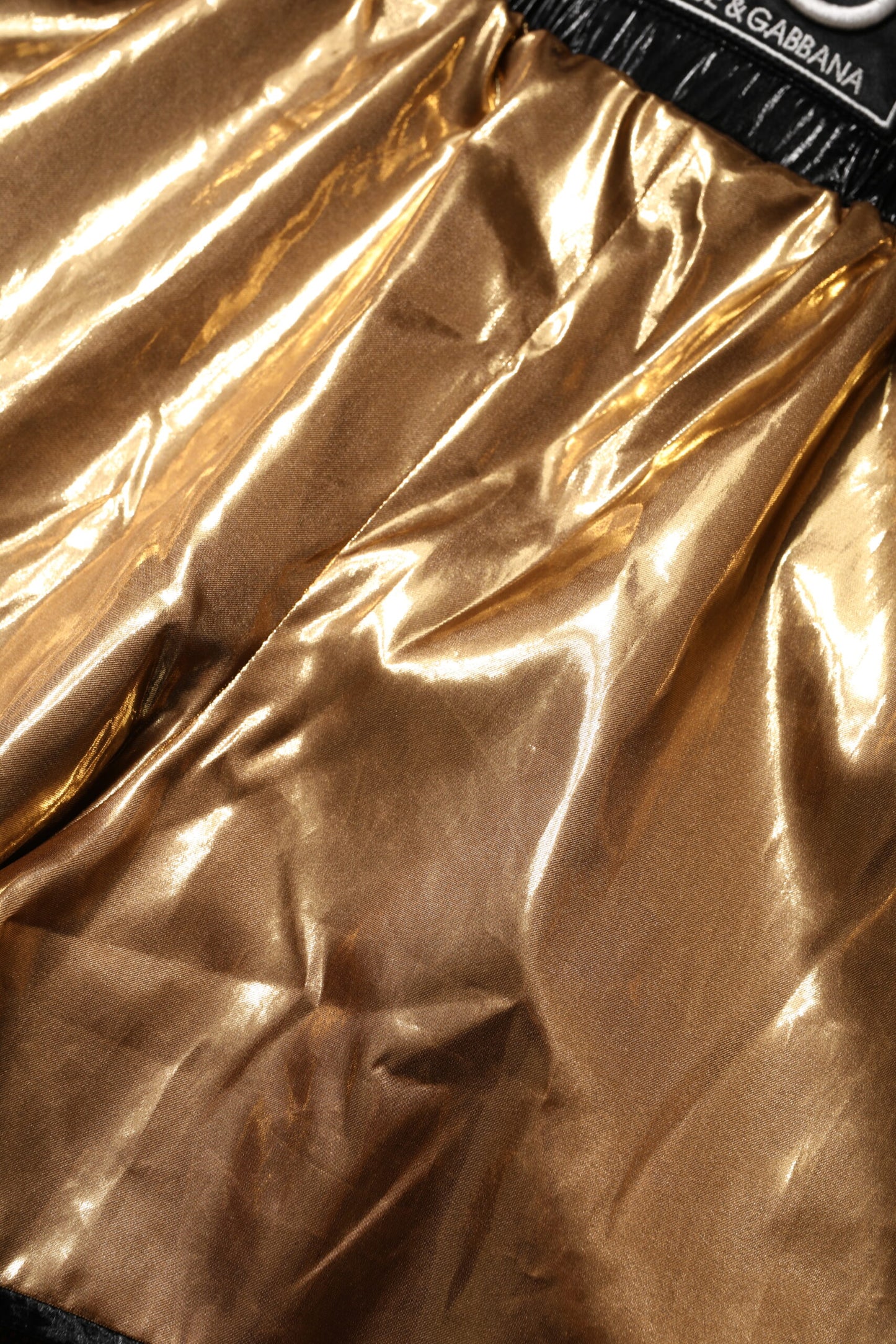 Metallic Gold High Waist Women Hotpants Short-Dolce & Gabbana-LabelTerrace.com