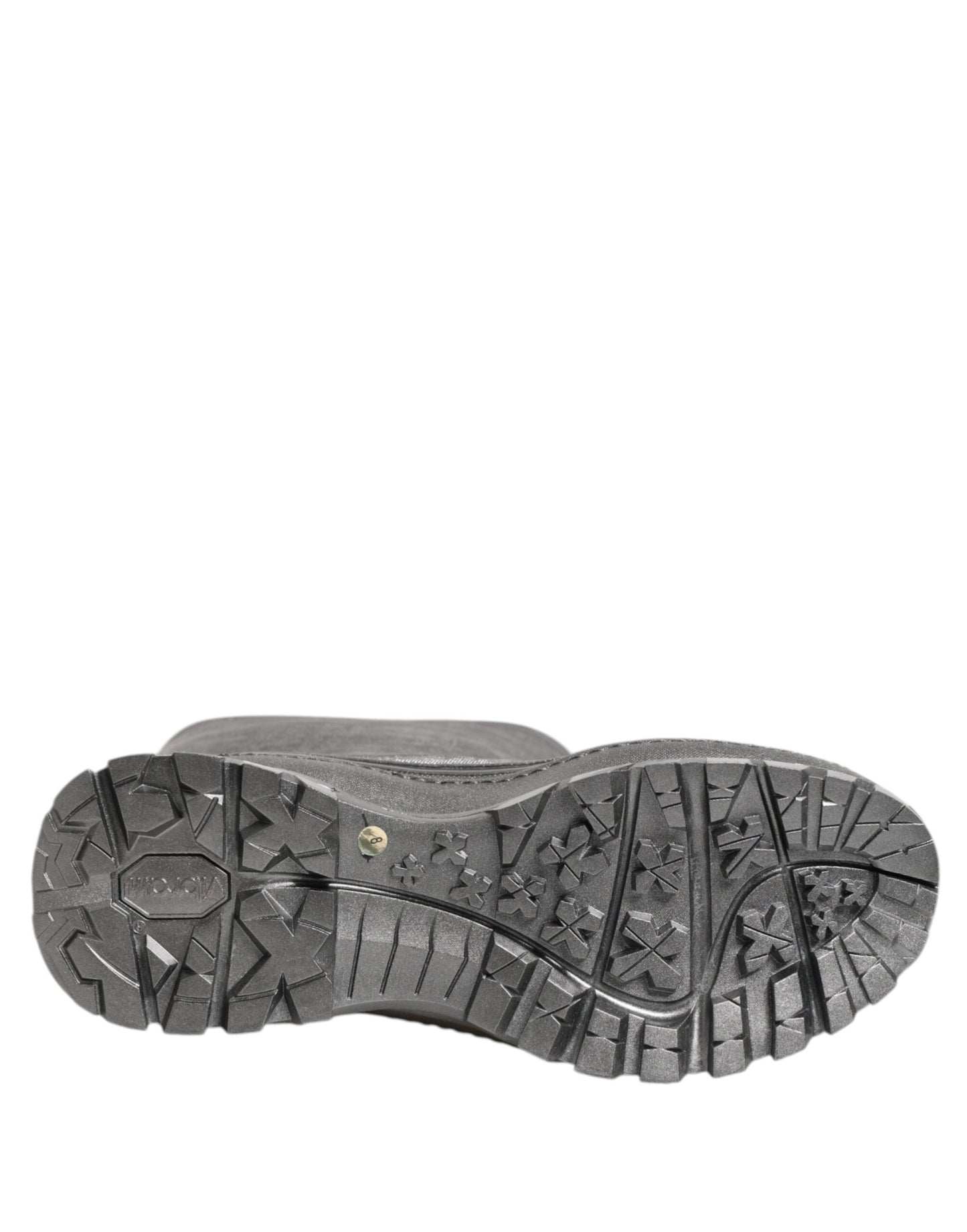 Metallic Silver Pull On Rain Boots Shoes-Dolce & Gabbana-LabelTerrace.com