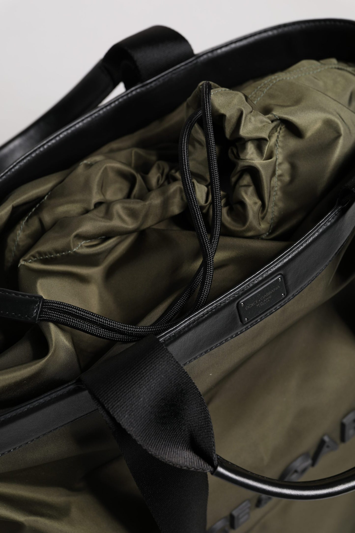 Military Green Nylon Shoulder Strap Tote Bag-Dolce & Gabbana-LabelTerrace.com