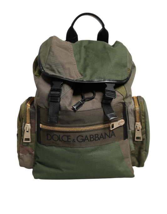 Military Green Patchwork Rucksack Backpack Bag-Dolce & Gabbana-LabelTerrace.com