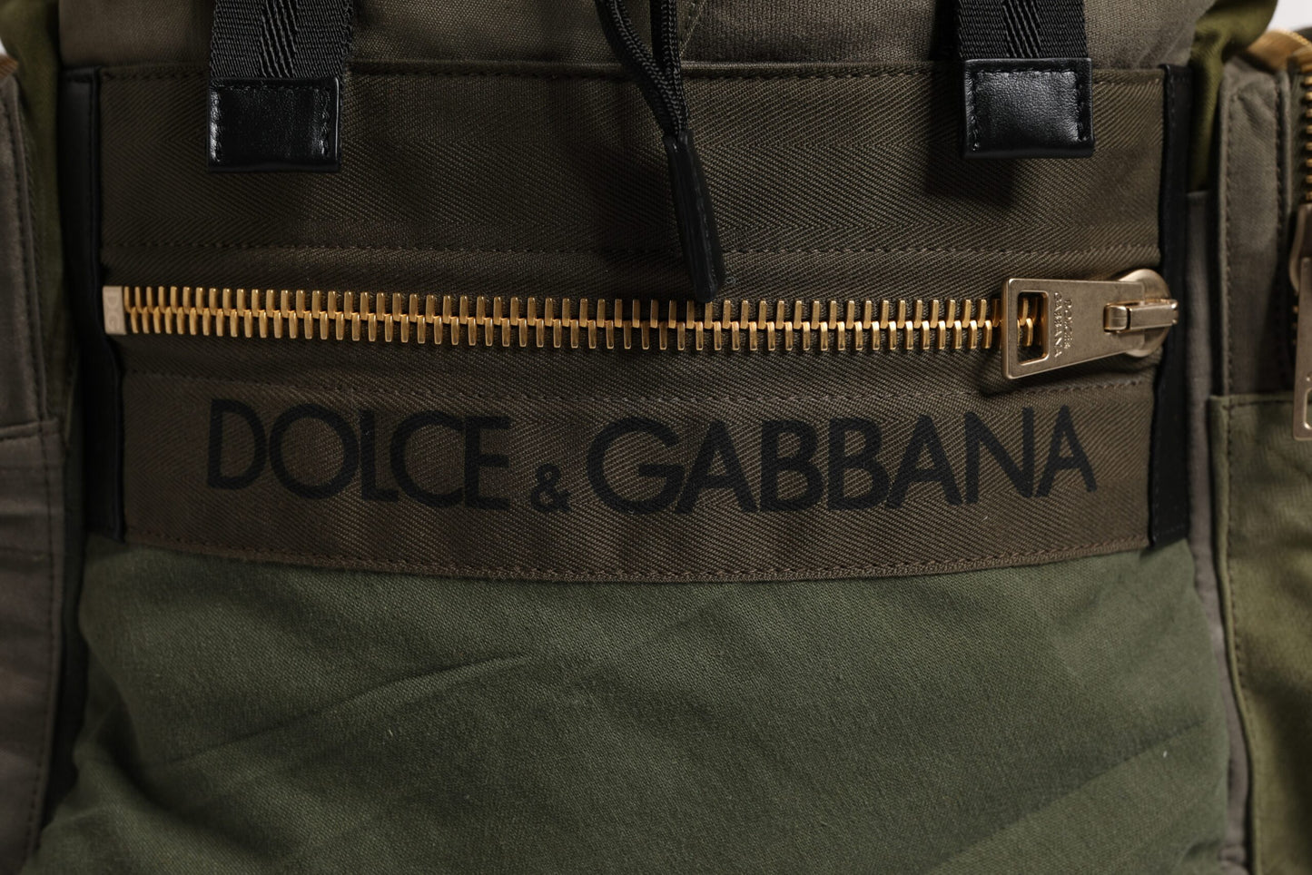 Military Green Patchwork School Backpack Bag-Dolce & Gabbana-LabelTerrace.com