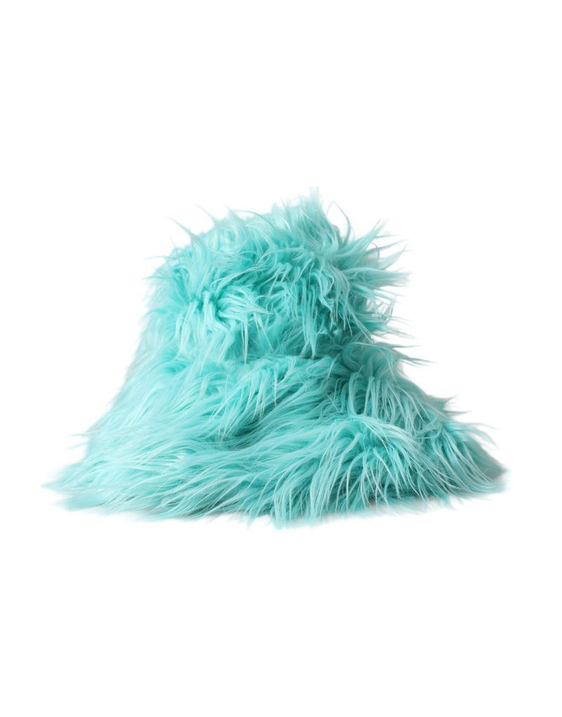 Mint Green Acrylic Fur Womens Bucket Hat-Dolce & Gabbana-LabelTerrace.com
