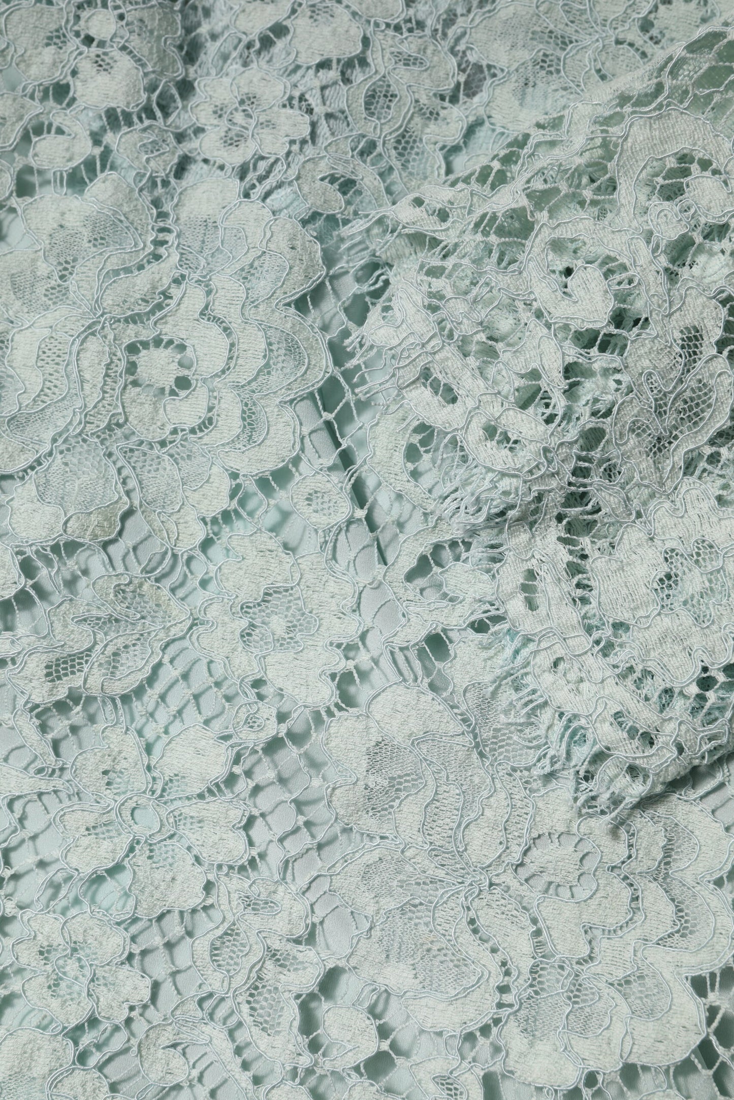 Mint Green Floral Lace Cotton Blouse Top-Dolce & Gabbana-LabelTerrace.com