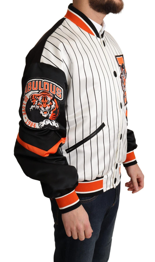 Multicolor Bomber King Logo #DGMILLENNIALS Jacket-Dolce & Gabbana-LabelTerrace.com