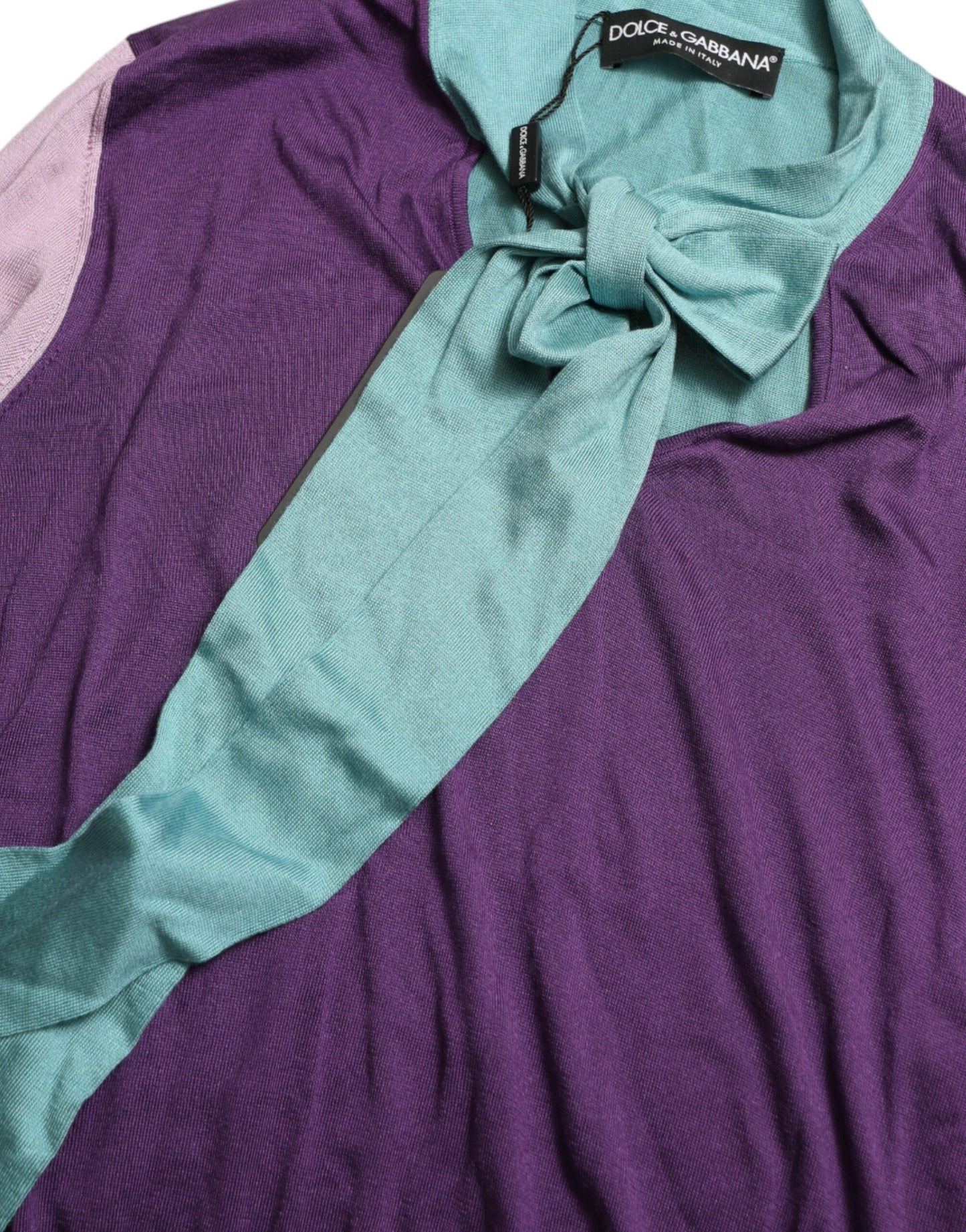 Multicolor Bow Fastening Pullover Sweater-Dolce & Gabbana-LabelTerrace.com