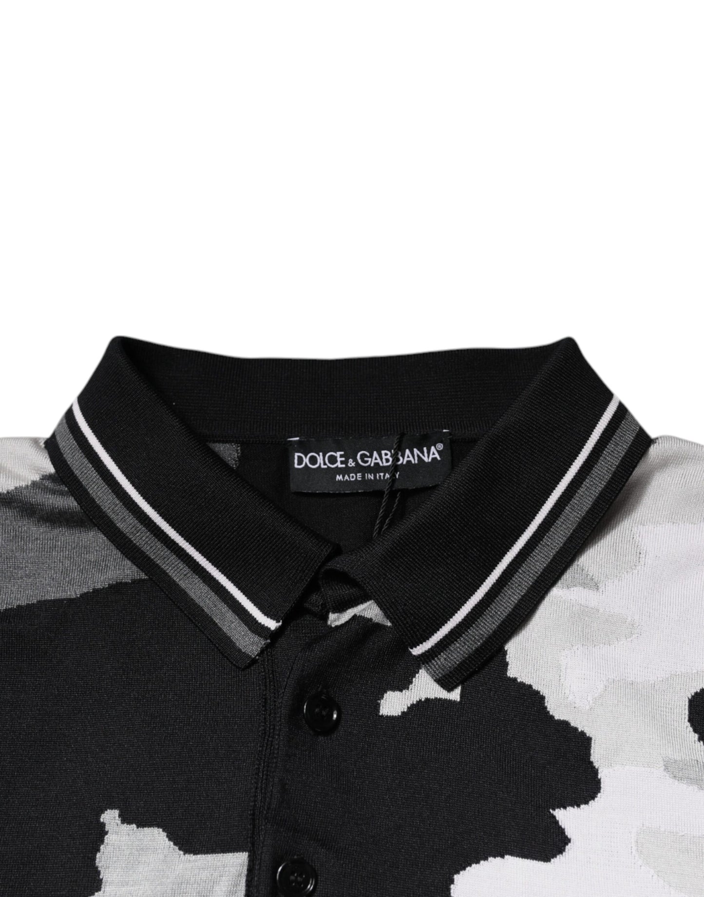 Multicolor Camouflage Collared Polo T-shirt-Dolce & Gabbana-LabelTerrace.com