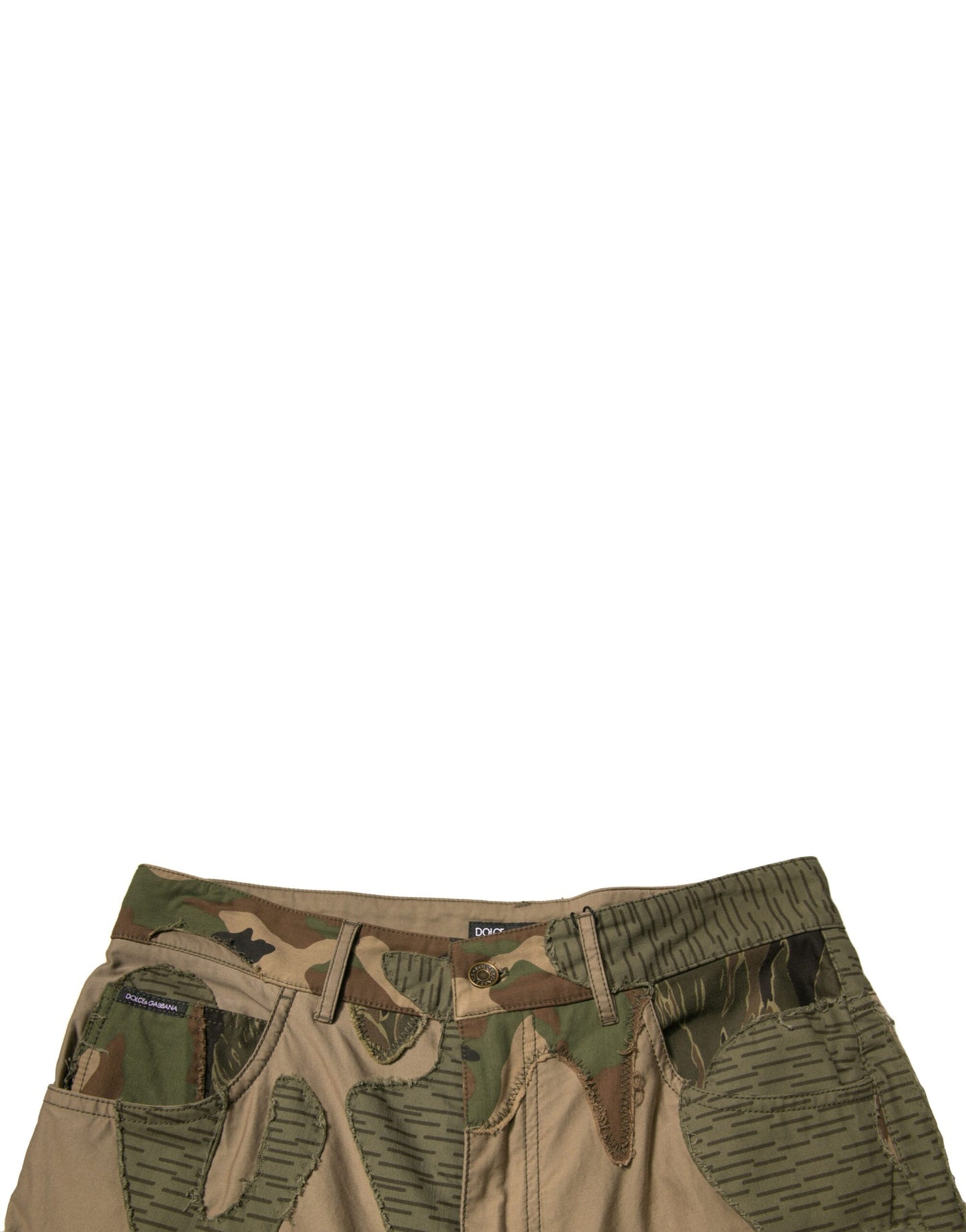 Multicolor Camouflage Cotton Pants-Dolce & Gabbana-LabelTerrace.com