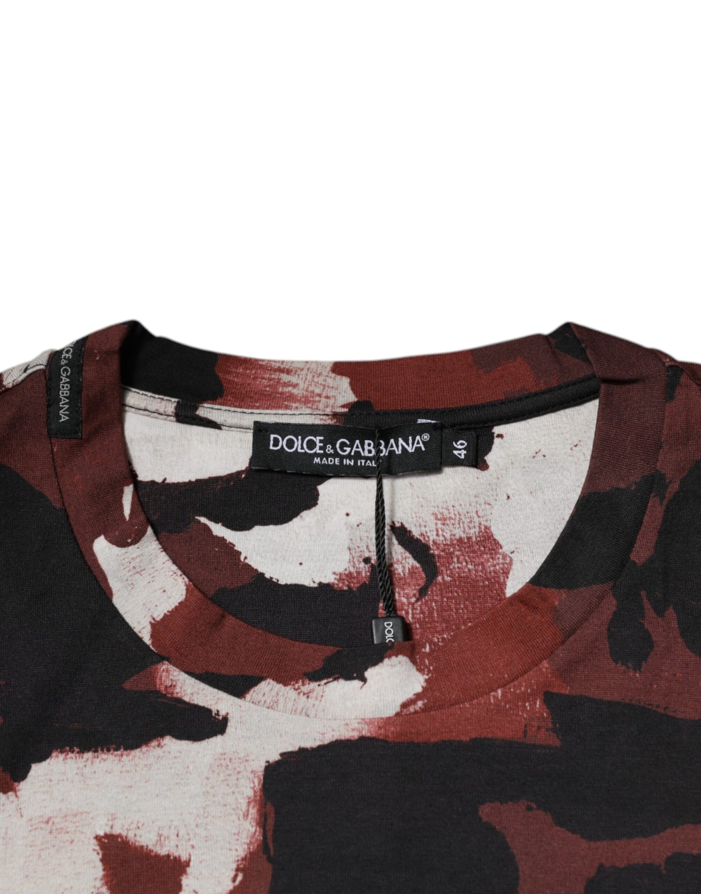 Multicolor Camouflage Crew Neck T-shirt-Dolce & Gabbana-LabelTerrace.com