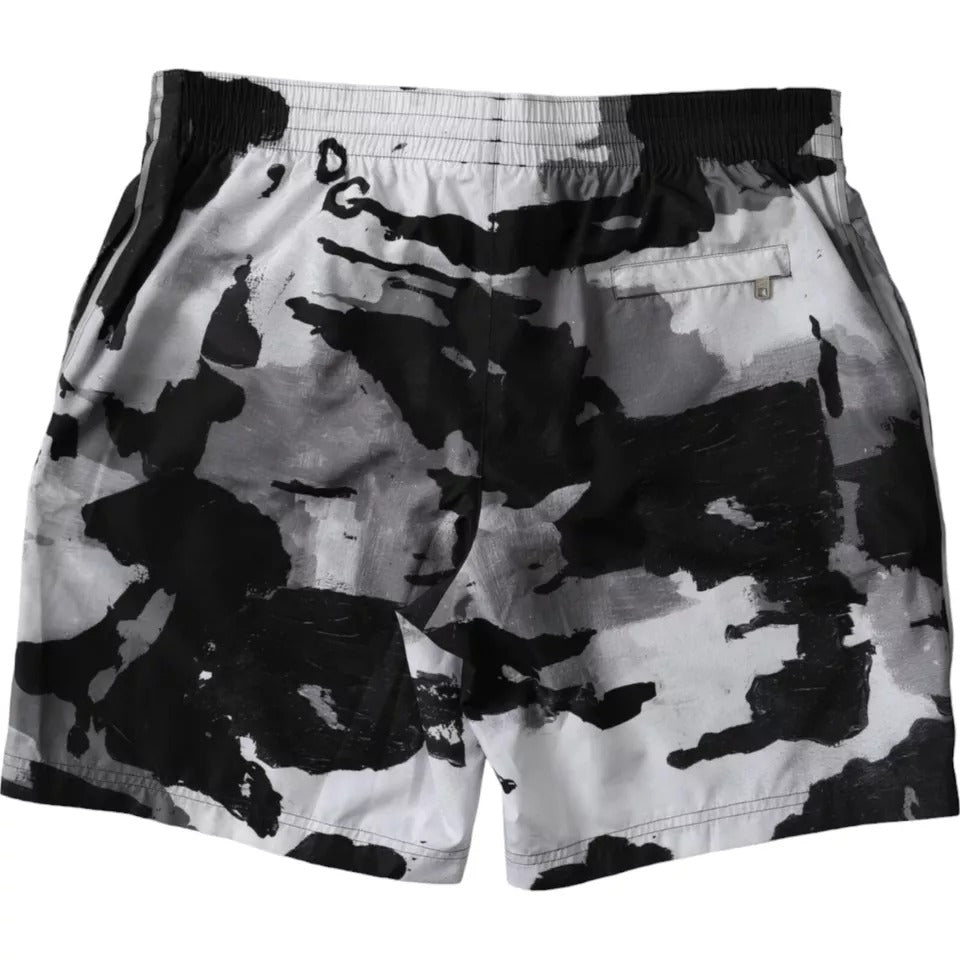 Multicolor Camouflage DG Logo Beachwear Shorts Swimwear-Dolce & Gabbana-LabelTerrace.com