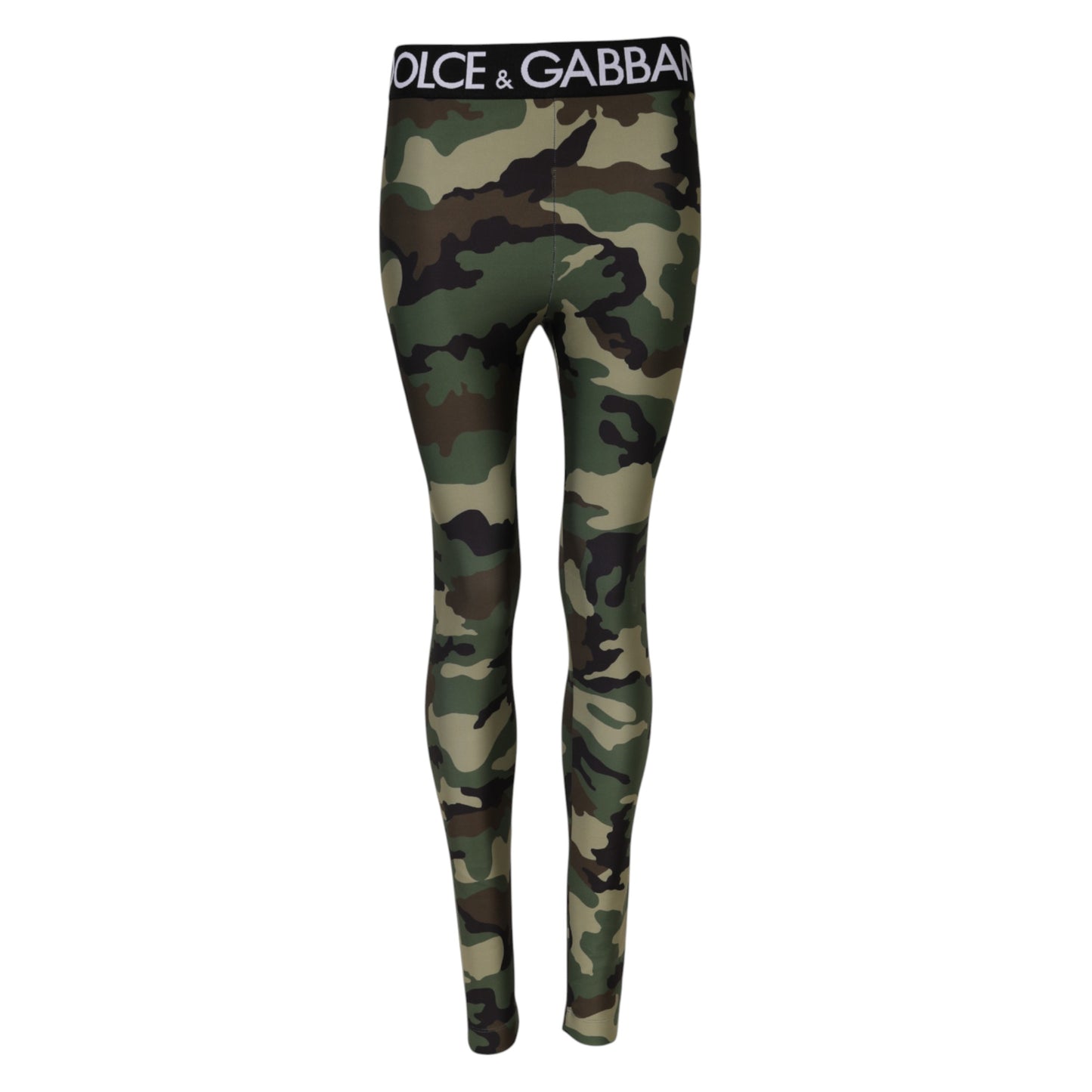 Multicolor Camouflage DG Waist Leggings Pants-Dolce & Gabbana-LabelTerrace.com