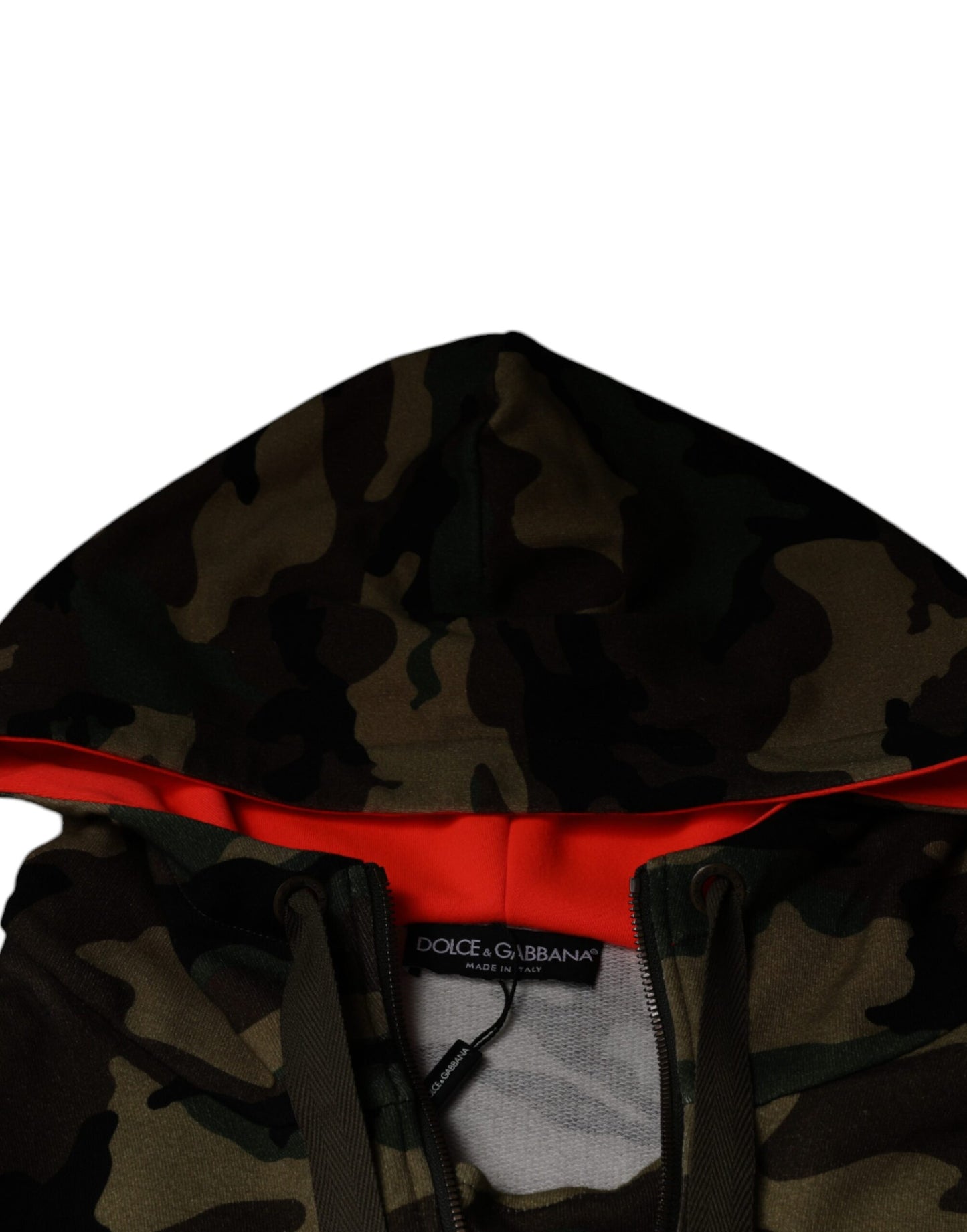 Multicolor Camouflage Hooded Men Sweatshirt Sweater-Dolce & Gabbana-LabelTerrace.com