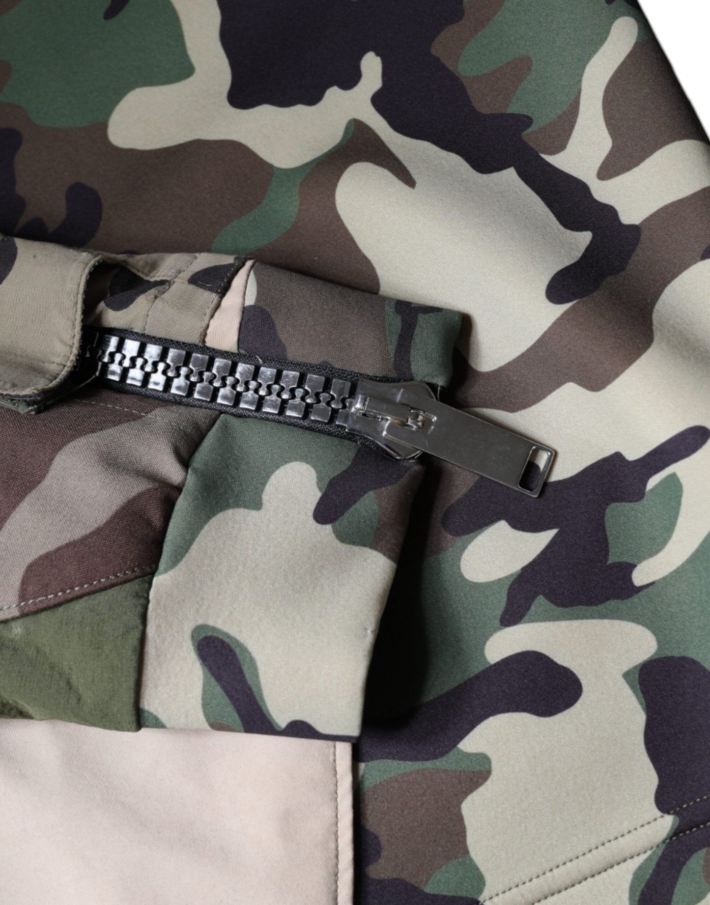 Multicolor Camouflage Hooded Sweatshirt Sweater-Dolce & Gabbana-LabelTerrace.com