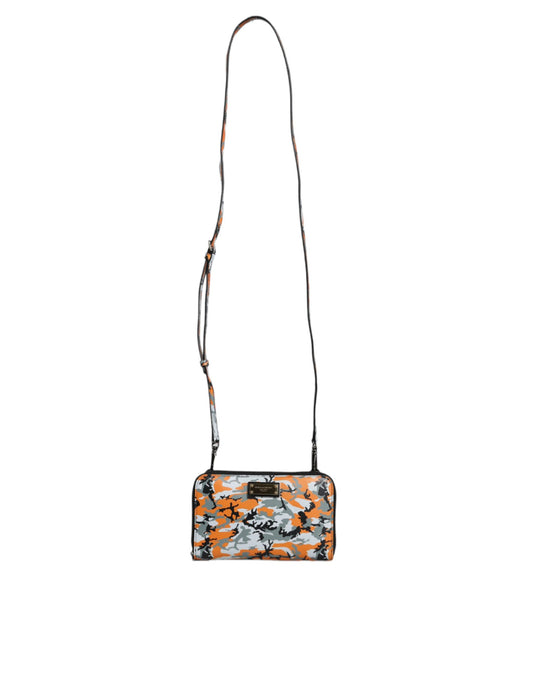 Multicolor Camouflage Leather Purse Cross Body Bag-Dolce & Gabbana-LabelTerrace.com