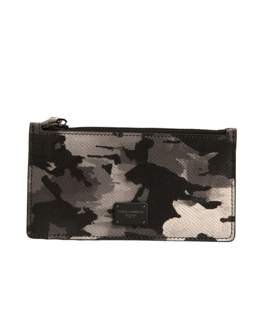 Multicolor Camouflage Logo Plaque Coin Purse Wallet-Dolce & Gabbana-LabelTerrace.com