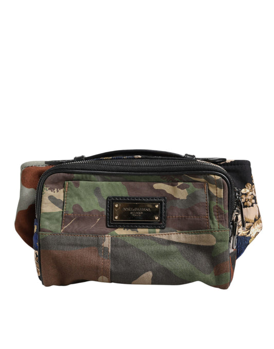 Multicolor Camouflage Patchwork Logo Waist Fanny Pack Bag-Dolce & Gabbana-LabelTerrace.com