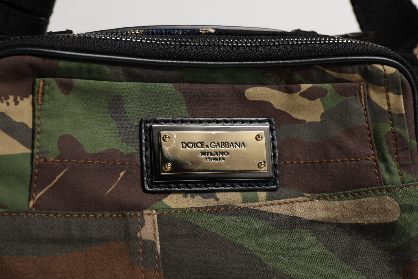 Multicolor Camouflage Patchwork Logo Waist Fanny Pack Bag-Dolce & Gabbana-LabelTerrace.com