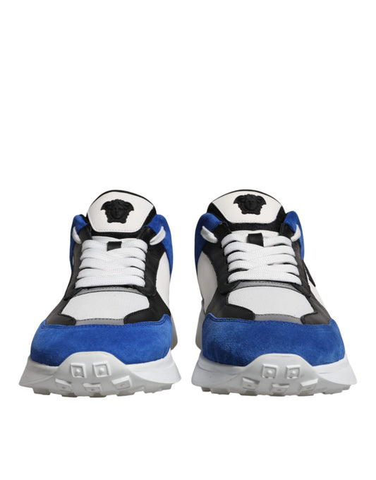 Multicolor Canvas Quad Fabric Medusa Low Top Sneakers Shoes-Versace-LabelTerrace.com