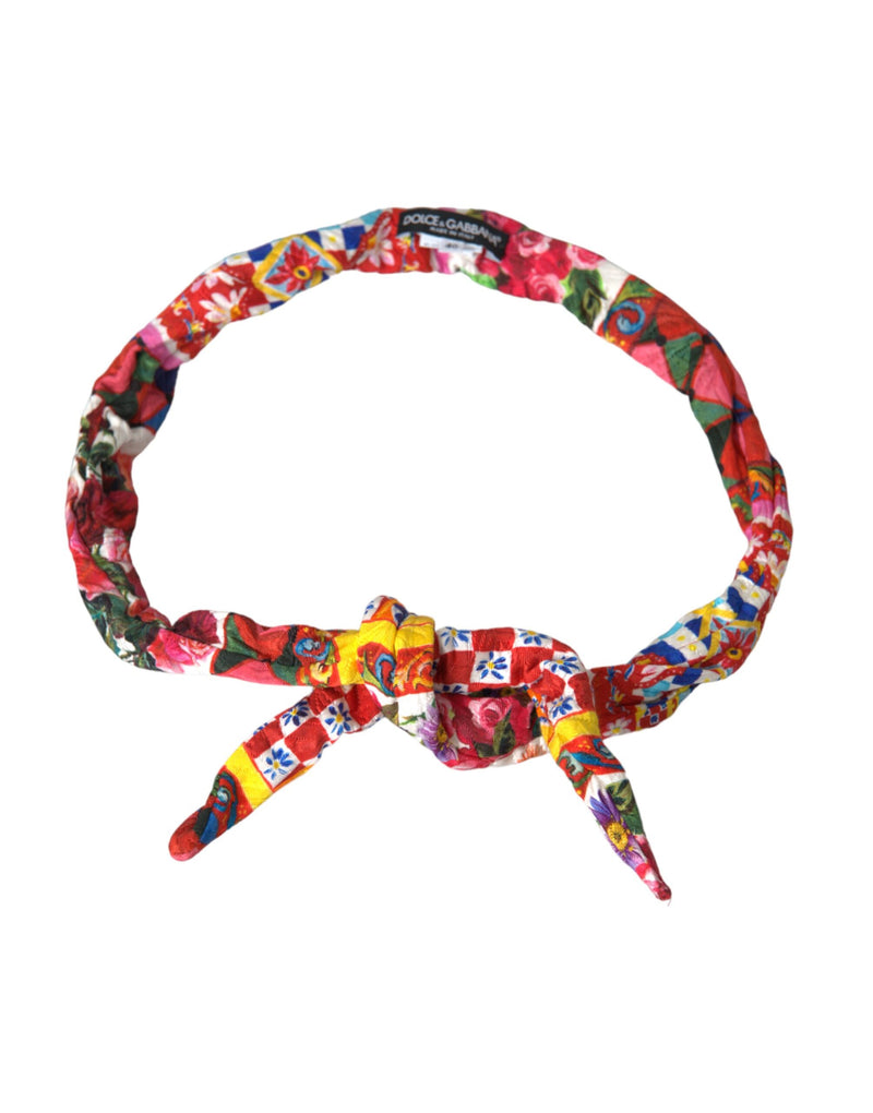 Multicolor Carretto Print Waist Belt-Dolce & Gabbana-LabelTerrace.com