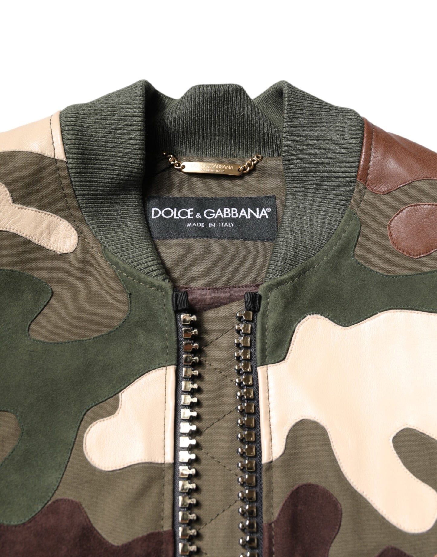 Multicolor Cotton Bomber Full Zip Jacket-Dolce & Gabbana-LabelTerrace.com