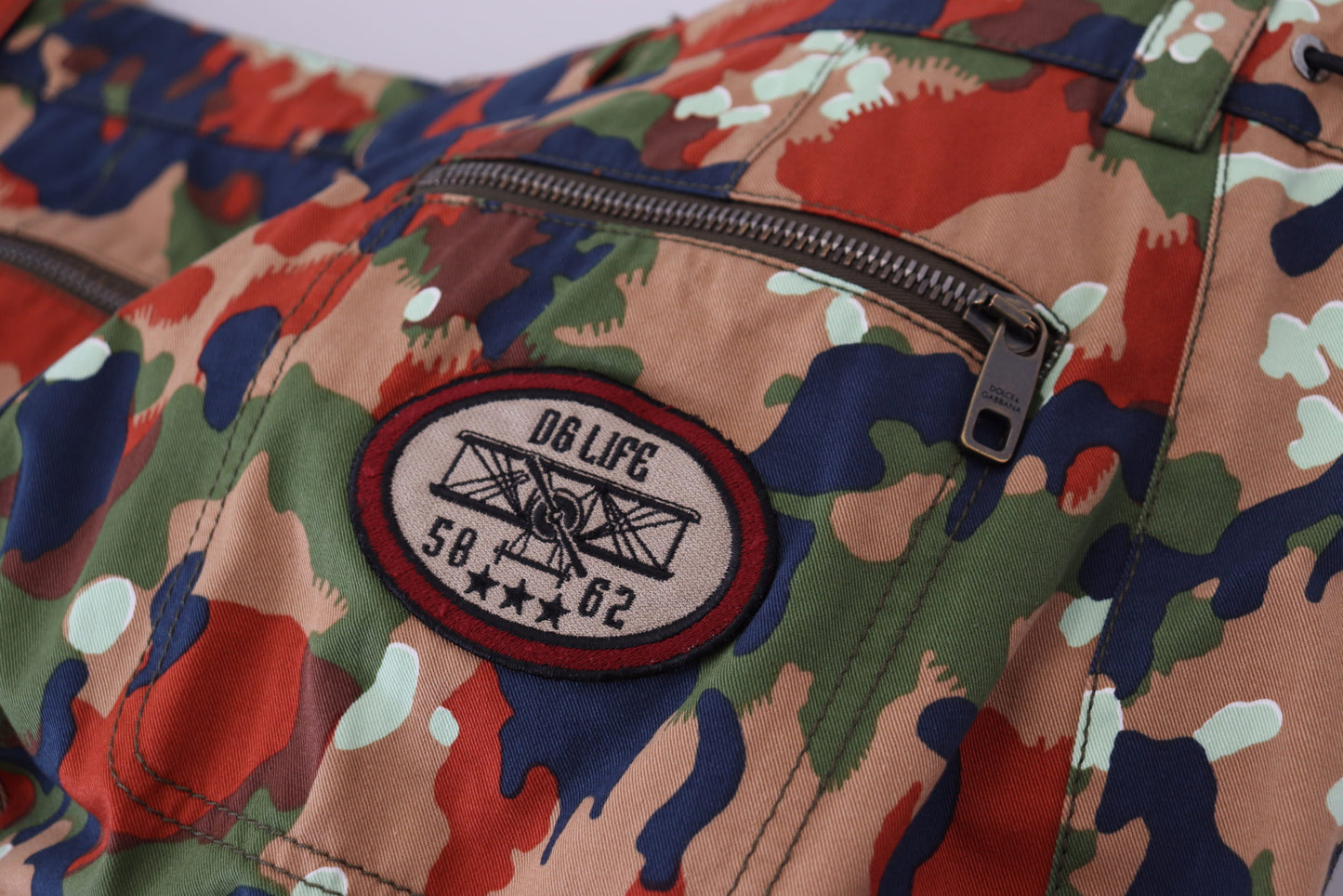 Multicolor Cotton Camouflaged Cargo Shorts-Dolce & Gabbana-LabelTerrace.com