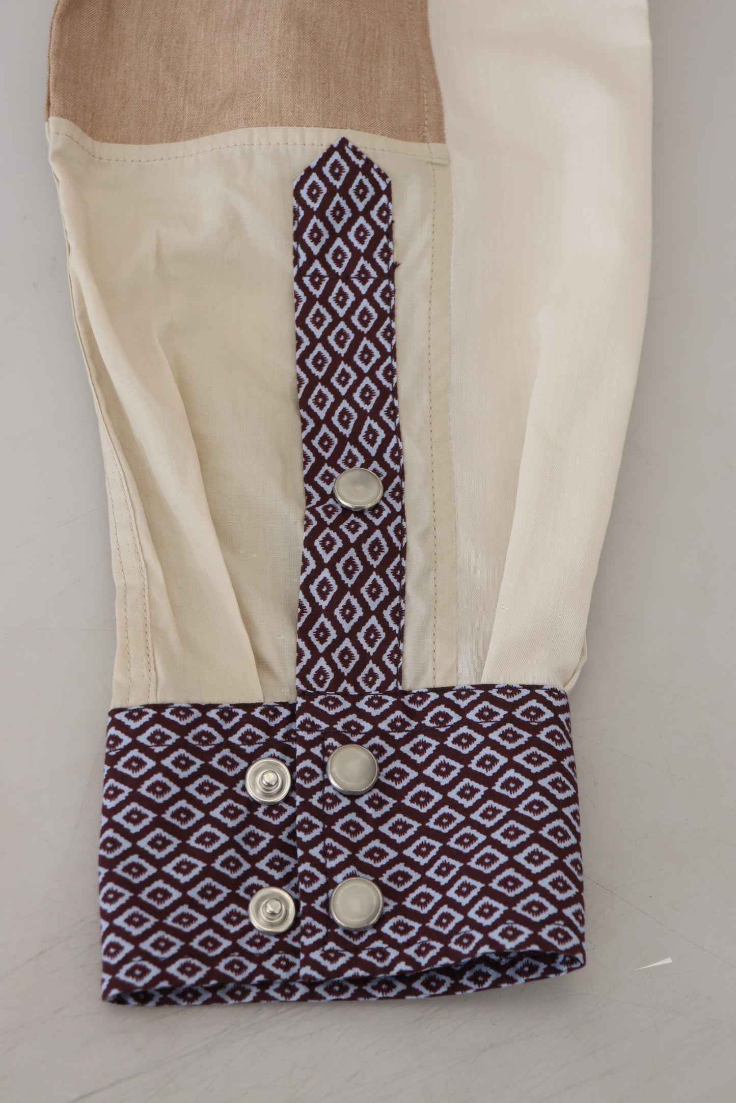 Multicolor Cotton Patchwork Slim Shirt-Dolce & Gabbana-LabelTerrace.com