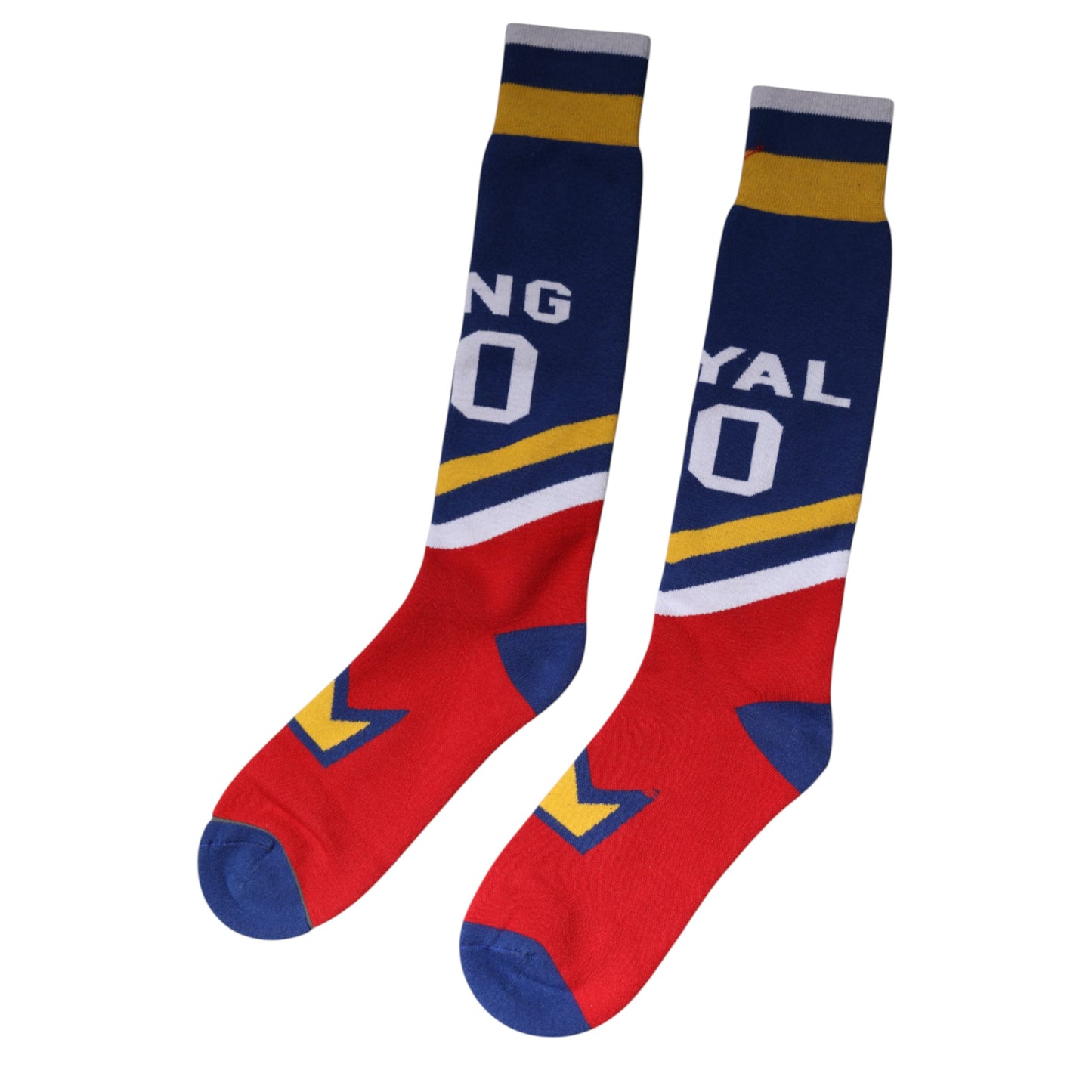 Multicolor Cotton Stretch Over Calf Socks-Dolce & Gabbana-LabelTerrace.com