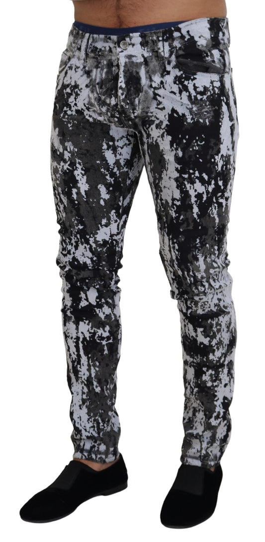 Multicolor Cotton Tie Dye Skinny Denim Jeans-Dolce & Gabbana-LabelTerrace.com