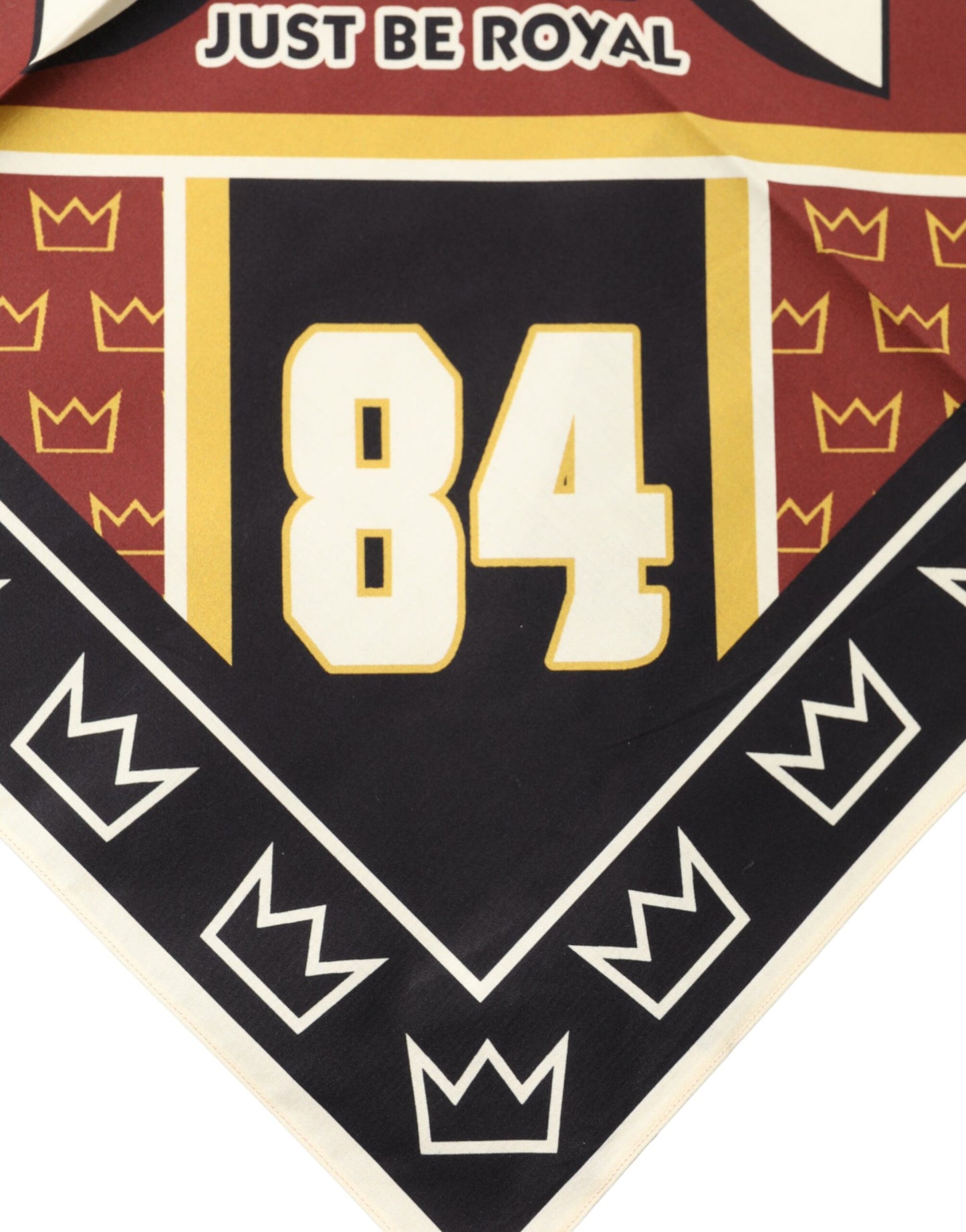 Multicolor DG King Square Foulard Men 50.5cm x 50cm Scarf