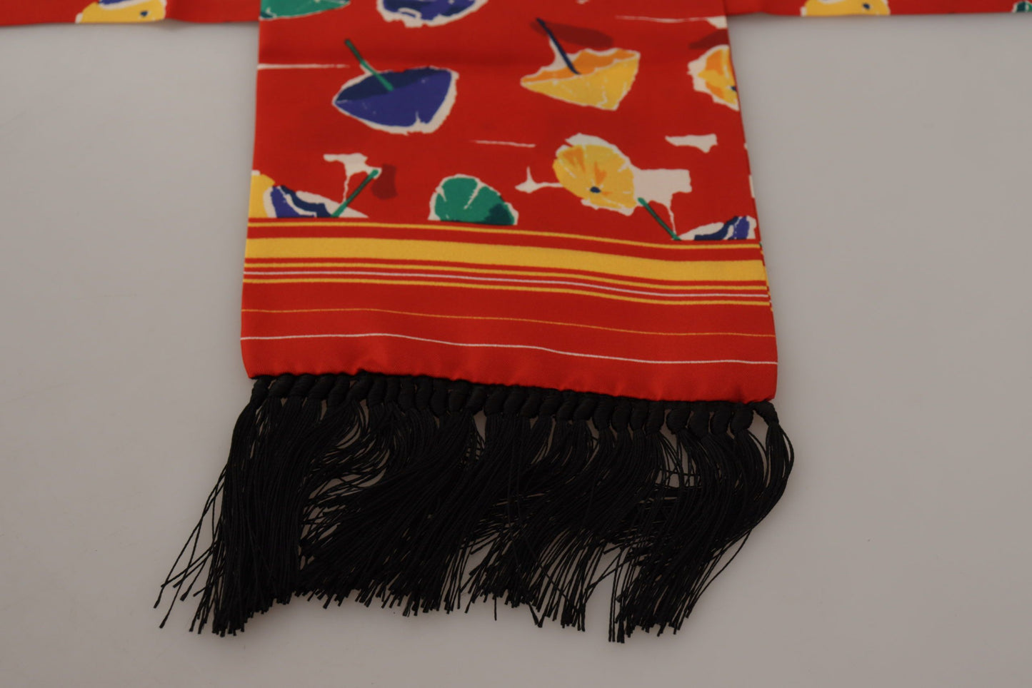 Multicolor DG Umbrellas Print Shawl Fringe Scarf-Dolce & Gabbana-LabelTerrace.com