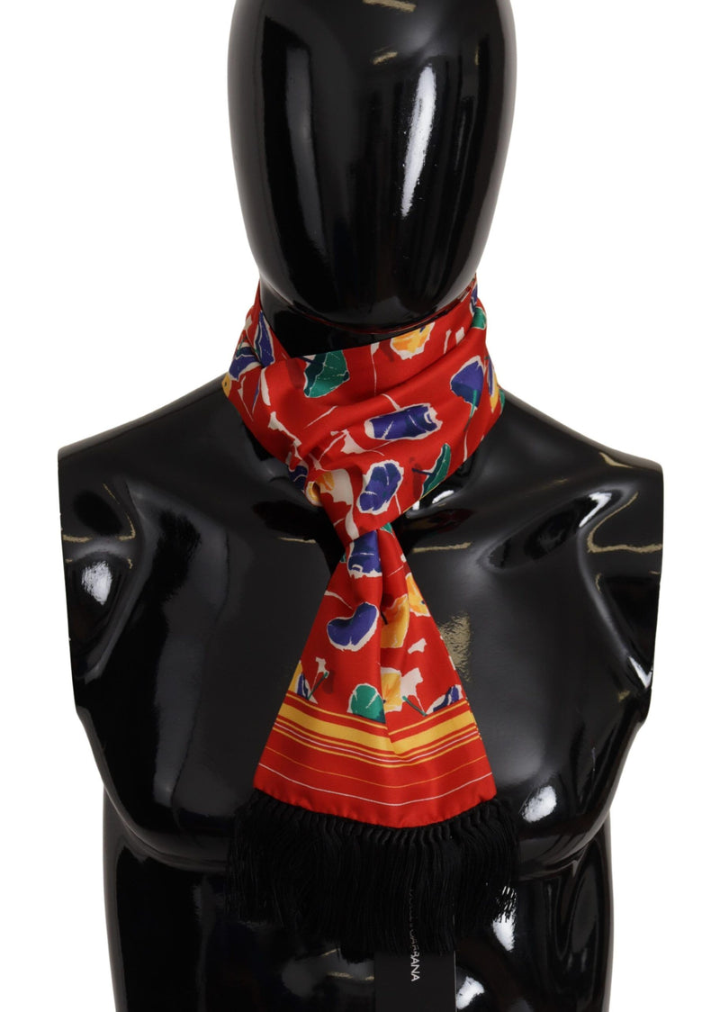 Multicolor DG Umbrellas Print Shawl Fringe Scarf-Dolce & Gabbana-LabelTerrace.com