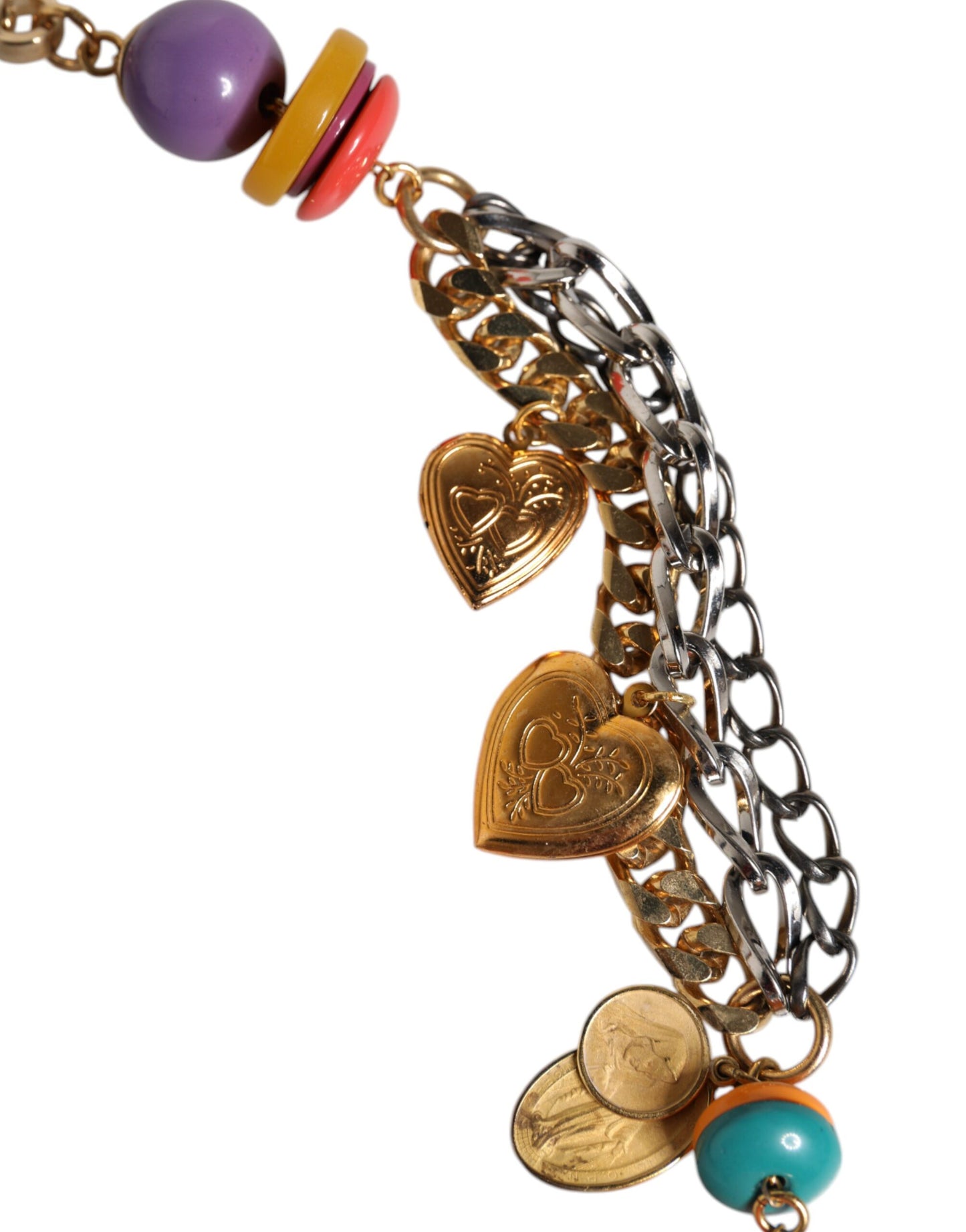 Multicolor Embellished Waist Chain Belt-Dolce & Gabbana-LabelTerrace.com