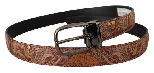 Multicolor Embossed Leather Black Metal Buckle Belt-Dolce & Gabbana-LabelTerrace.com