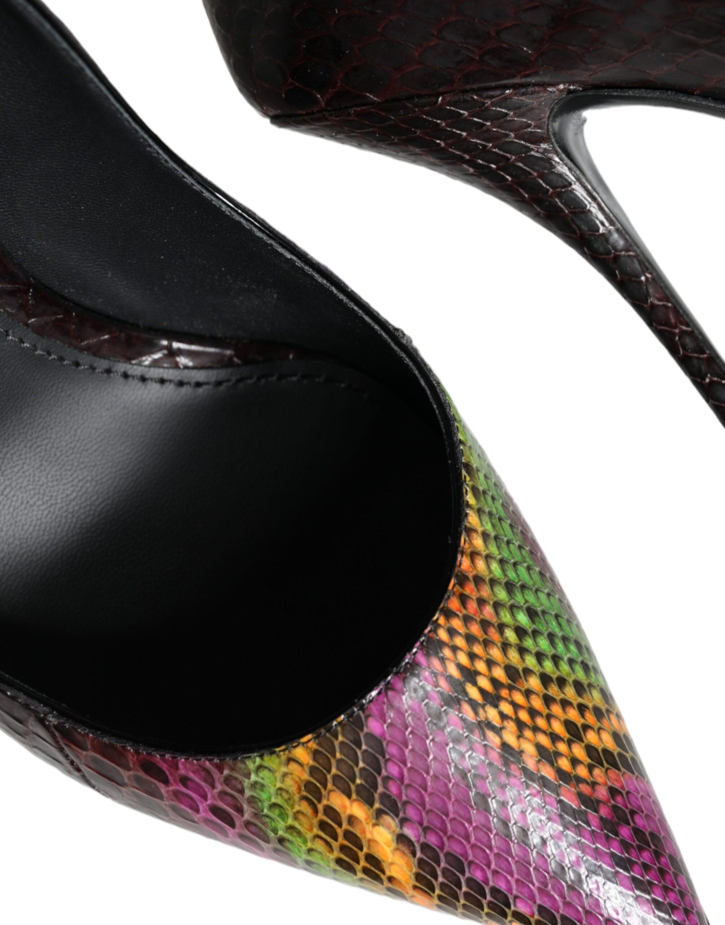 Multicolor Exotic Leather Heels Pumps Shoes-Dolce & Gabbana-LabelTerrace.com