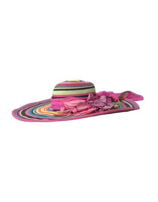 Multicolor Fantasy Wide Brim Floppy Hat-Dolce & Gabbana-LabelTerrace.com